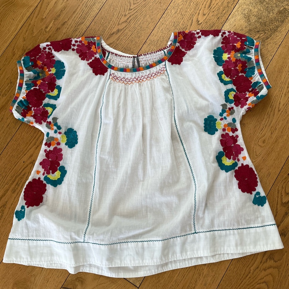 Anthropologie Multicolor Embroidered Tunic Oversized Blouse - Size M - NWOT - Picture 11 of 12